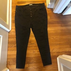 Madewell High-Rise Skinny Jeans in Berkeley Black